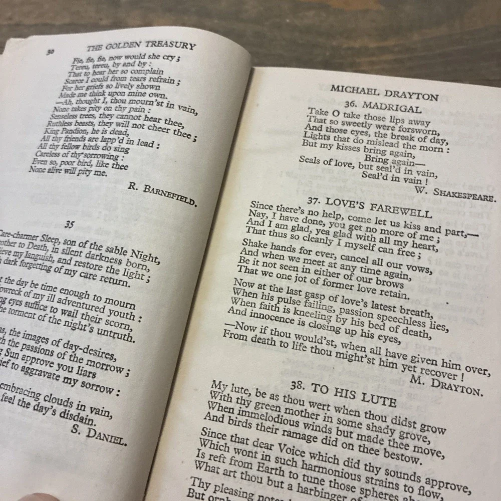 The Golden Treasury Francis Turner Palgrave Antique Poetry Book  British Made